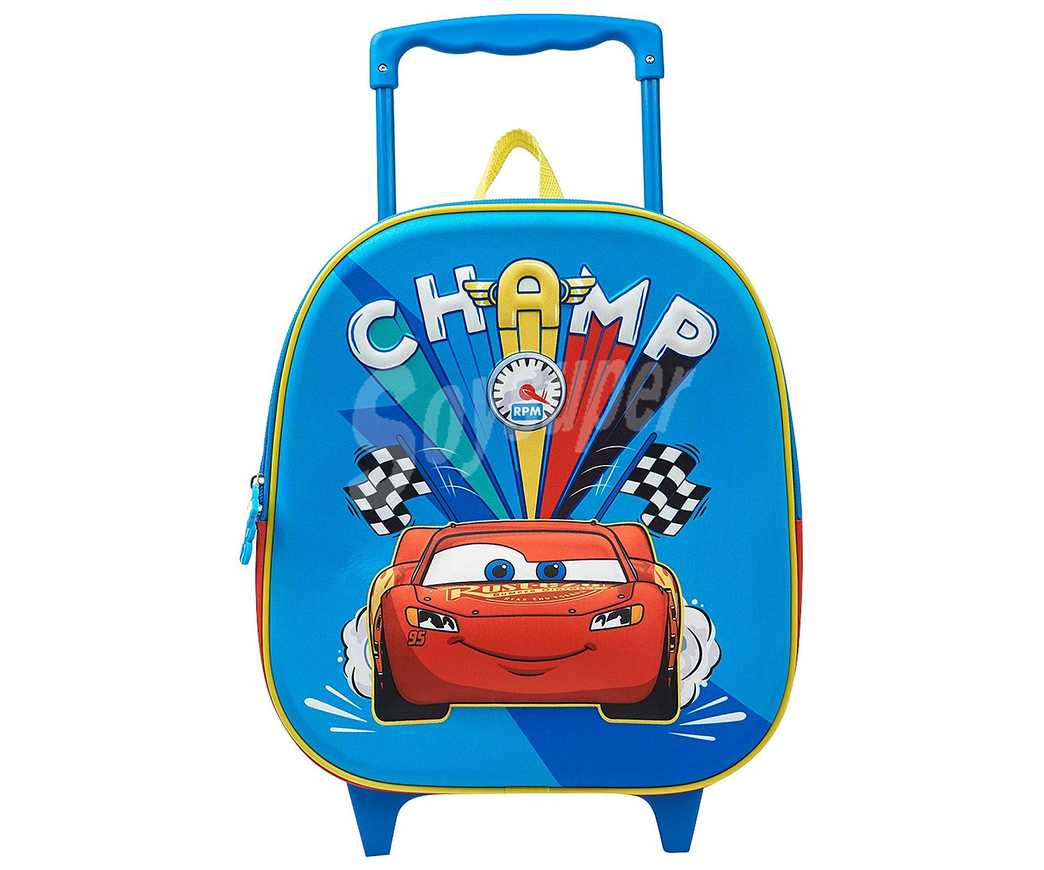 Mochila prescolar con estampado 3D de la película de Disney, cars.