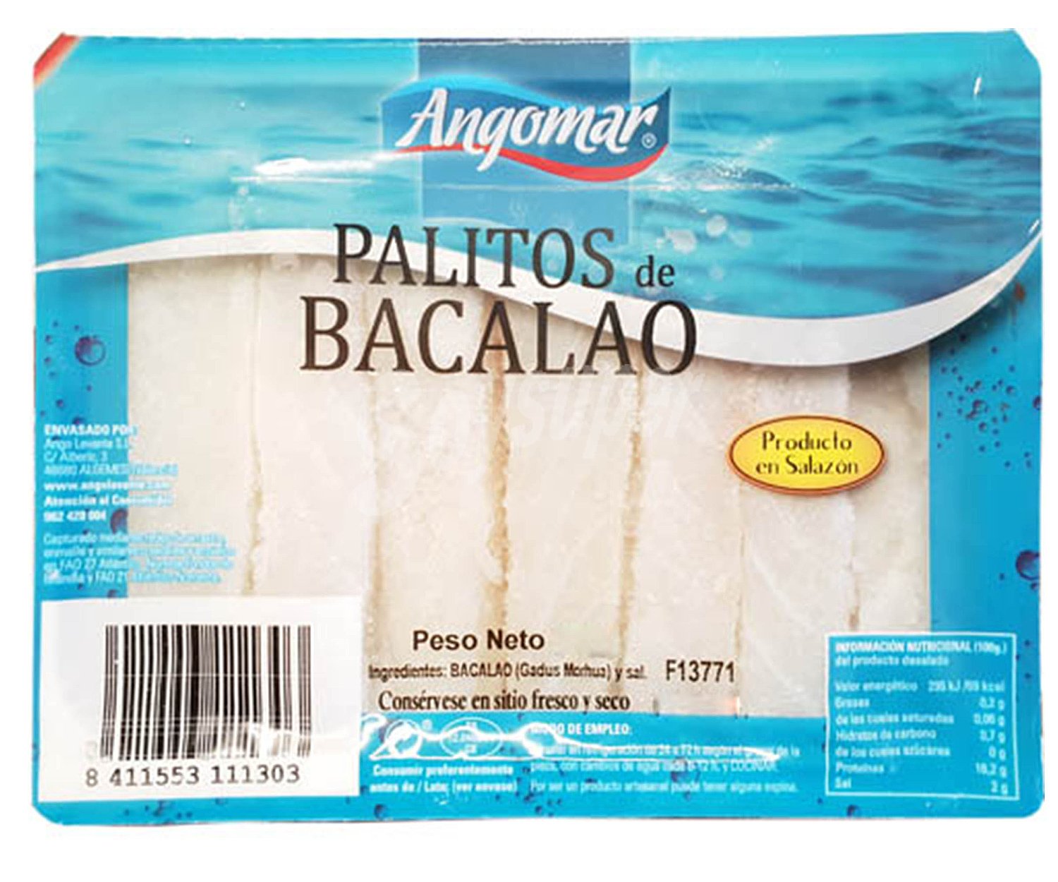 Angomar Bacalao salado palitos angomar