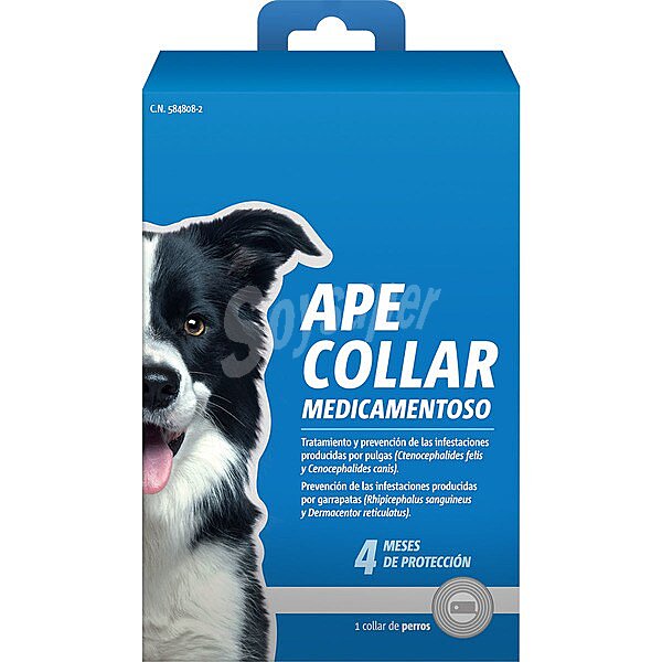 Collar para perros tratamiento y prevención de las infestaciones producidas por pulgas