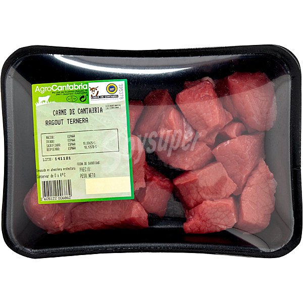 Ternera ragout IGP Carne de Cantabria peso aproximado