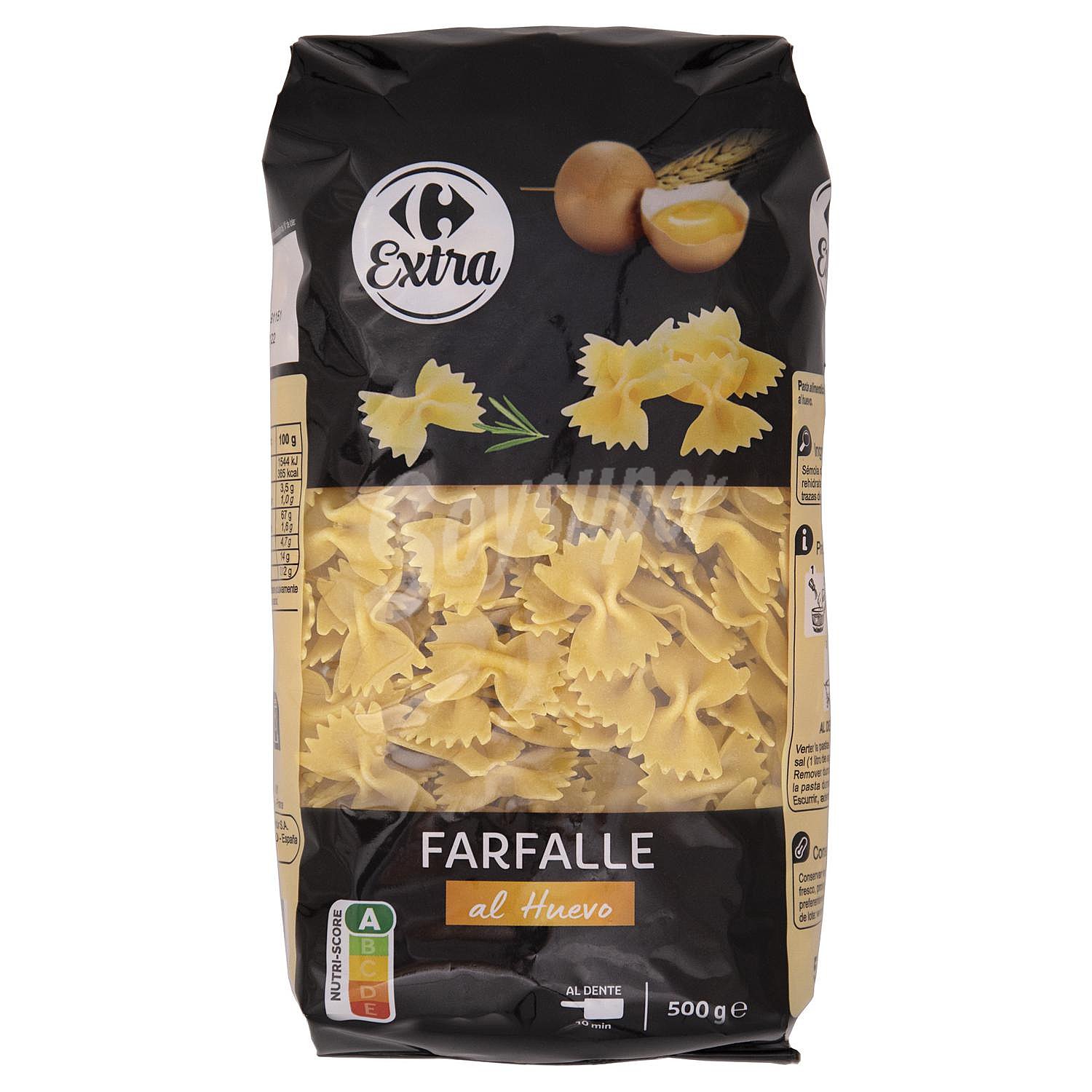 Pasta farfalle al huevo Extra Carrefour