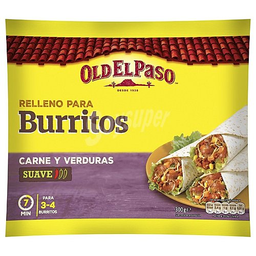 Relleno para burritos con carne y verduras Old El Paso