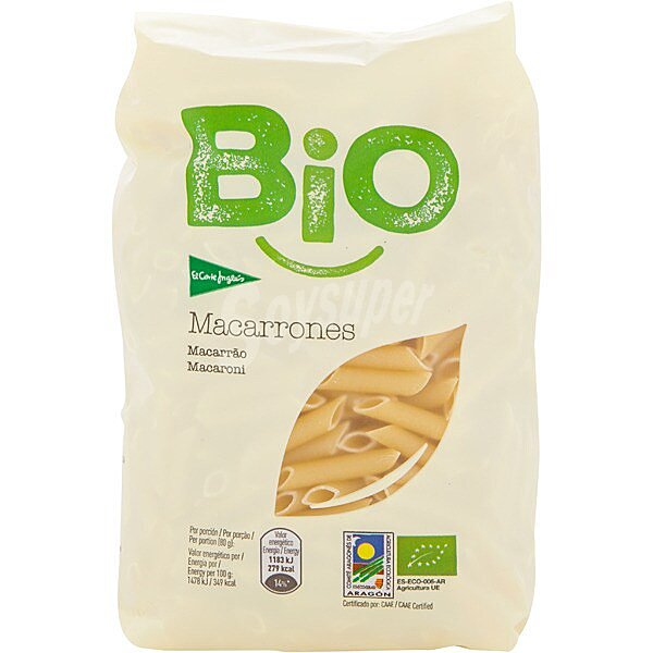 BIO macarrones ecológicos