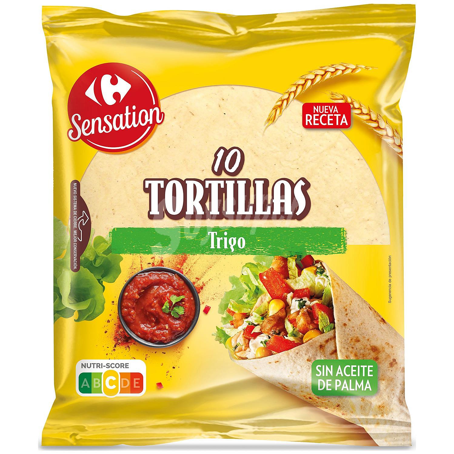 Tortillas de trigo Sensation Carrefour sin aceite de palma