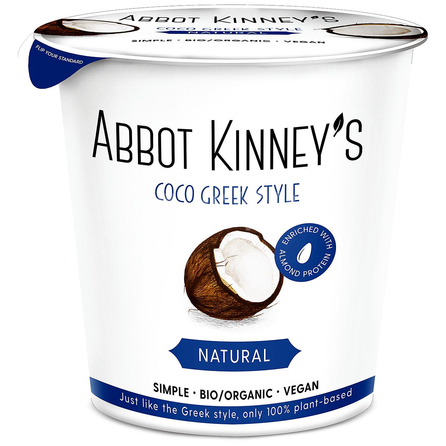 Yogur de coco natural estilo griego ecológico Kinney