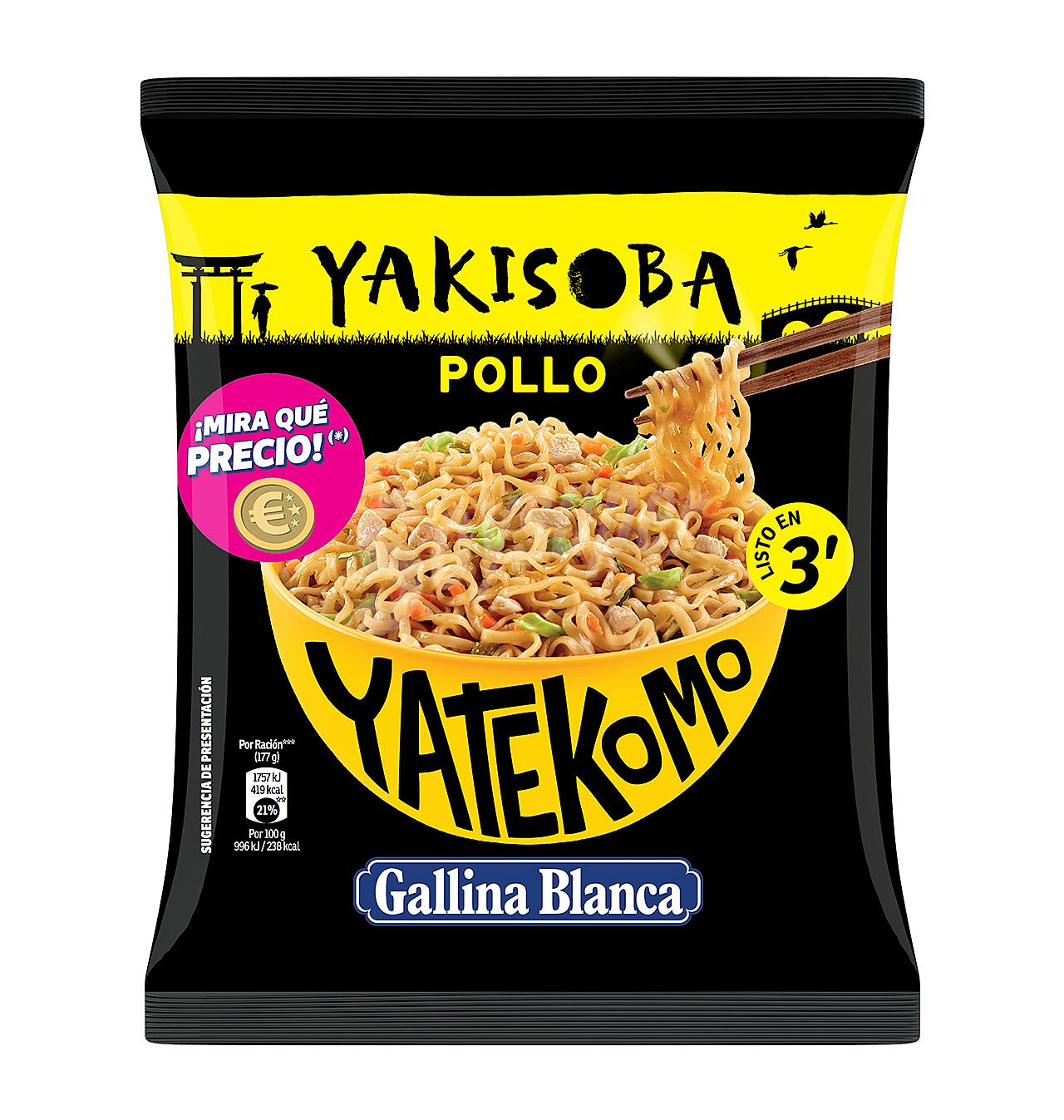 Noodles pollo yatekomo