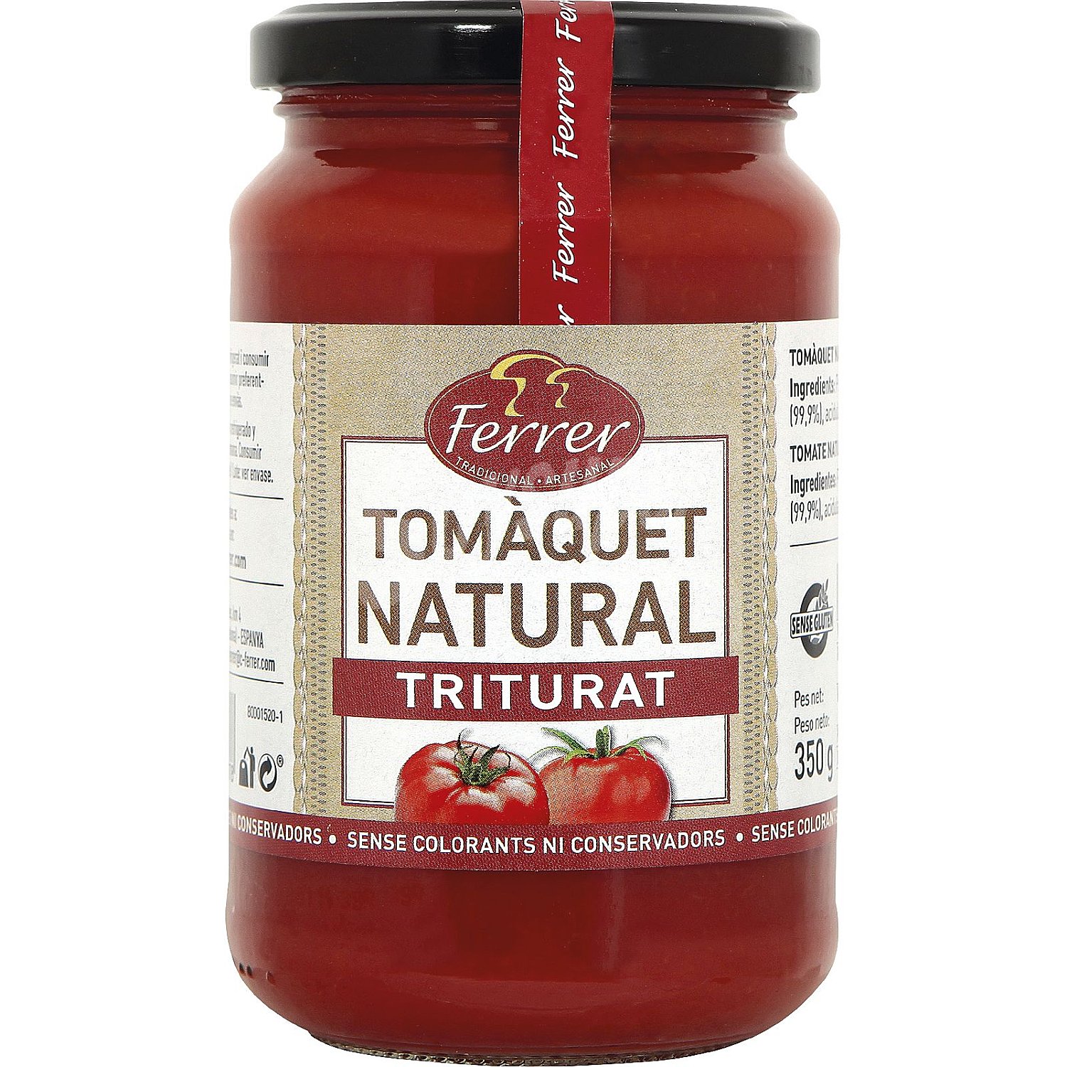 Tomate natural triturado