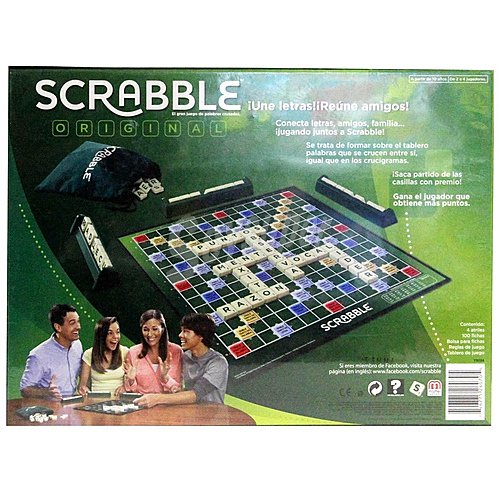 Juego de mesa de creación de palabras Scrabble original mattel