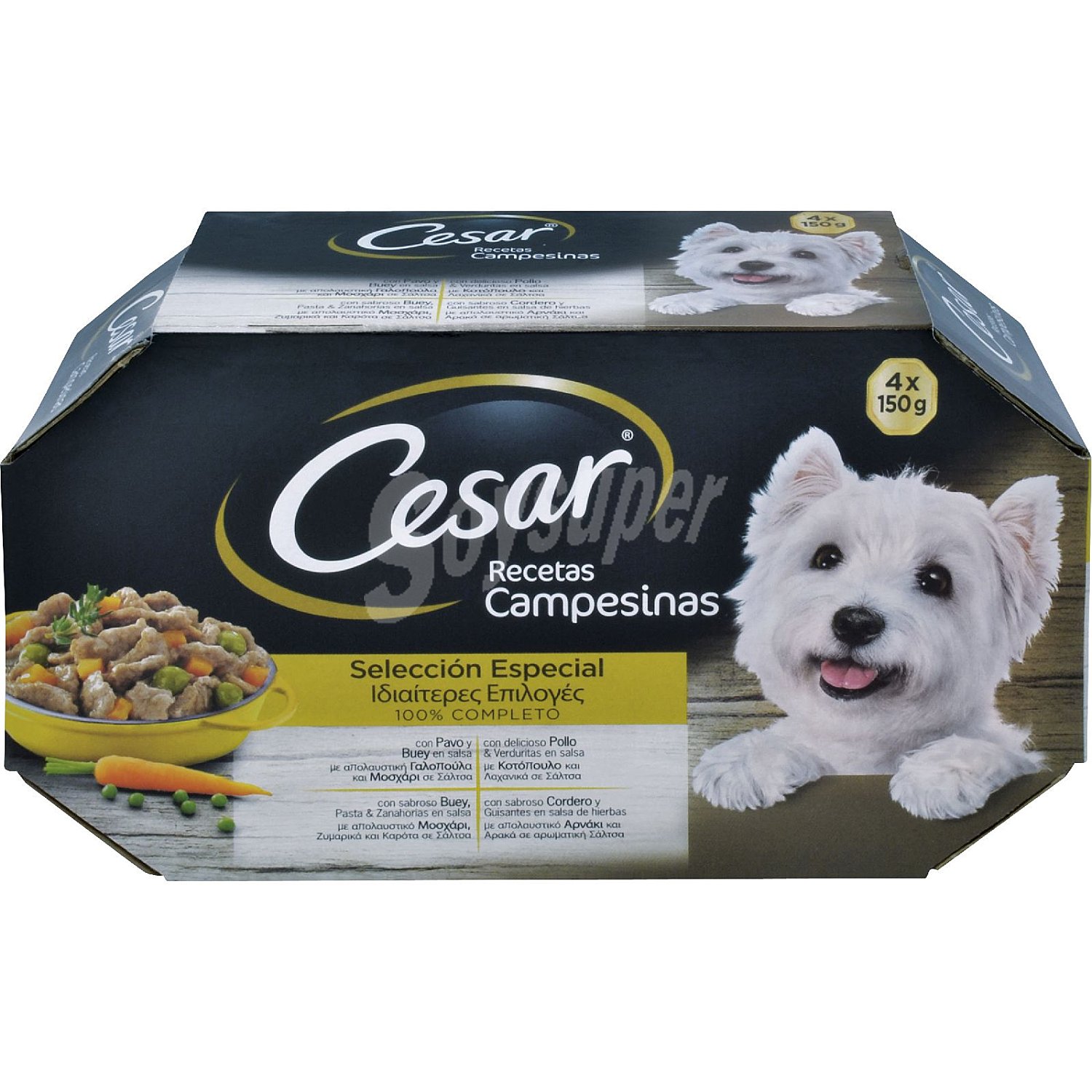 Comida húmeda selección recetas campesinas para perro Cesar