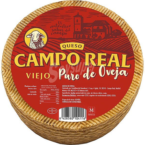 Queso viejo de oveja peso aproximado pieza