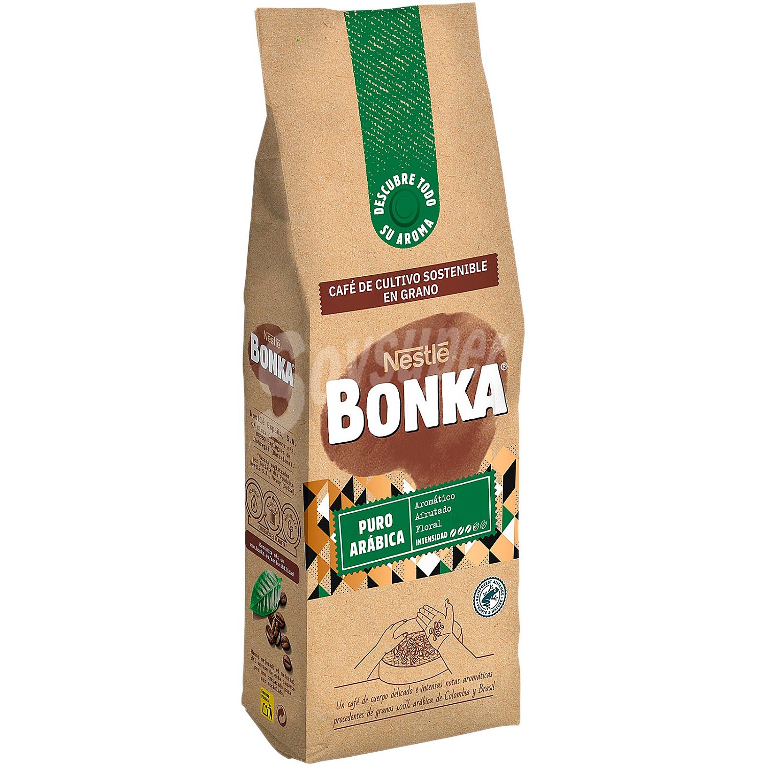 Café grano natural arábica cultivo sostenible Nestlé Bonka