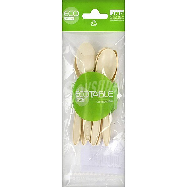 Cucharas de postre compostables