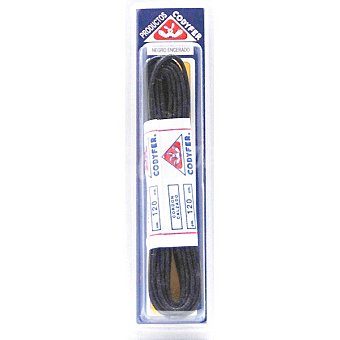 Cordones encerados negros 120 cm