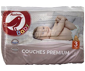 Pañales talla 3, para niños de 4 a 9 kilogramos baby premium