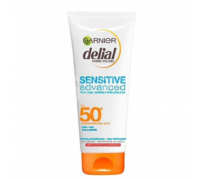 Leche protectora solar SPF50+ Sensitive Advanced Garnier Delial