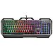 Teclado gaming trust GXT 856 Torac, placa superior metálica, iluminación multicolor, teclas multimedia, modo juego