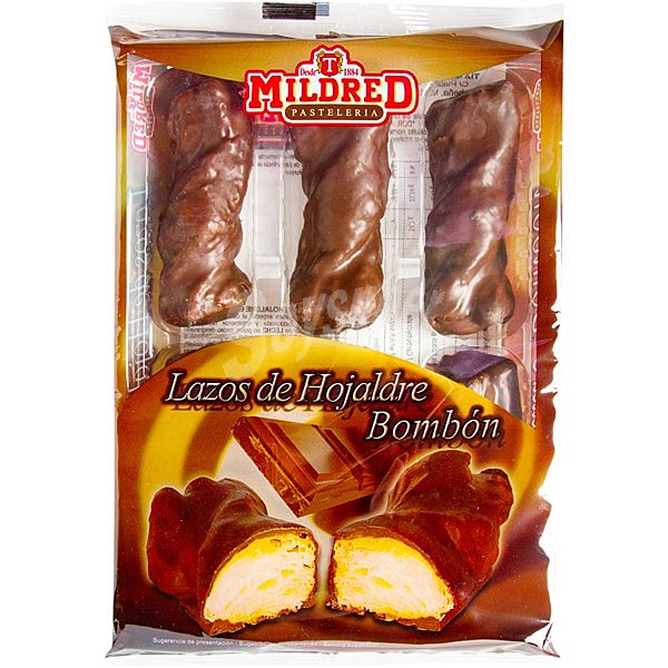 lazos de hojaldre bombón bandeja 240 g