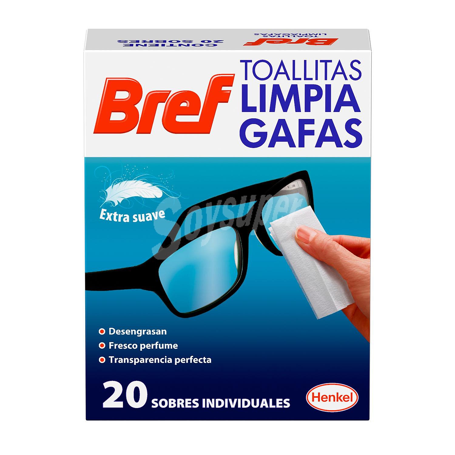 Toallitas limpia gafas suaves