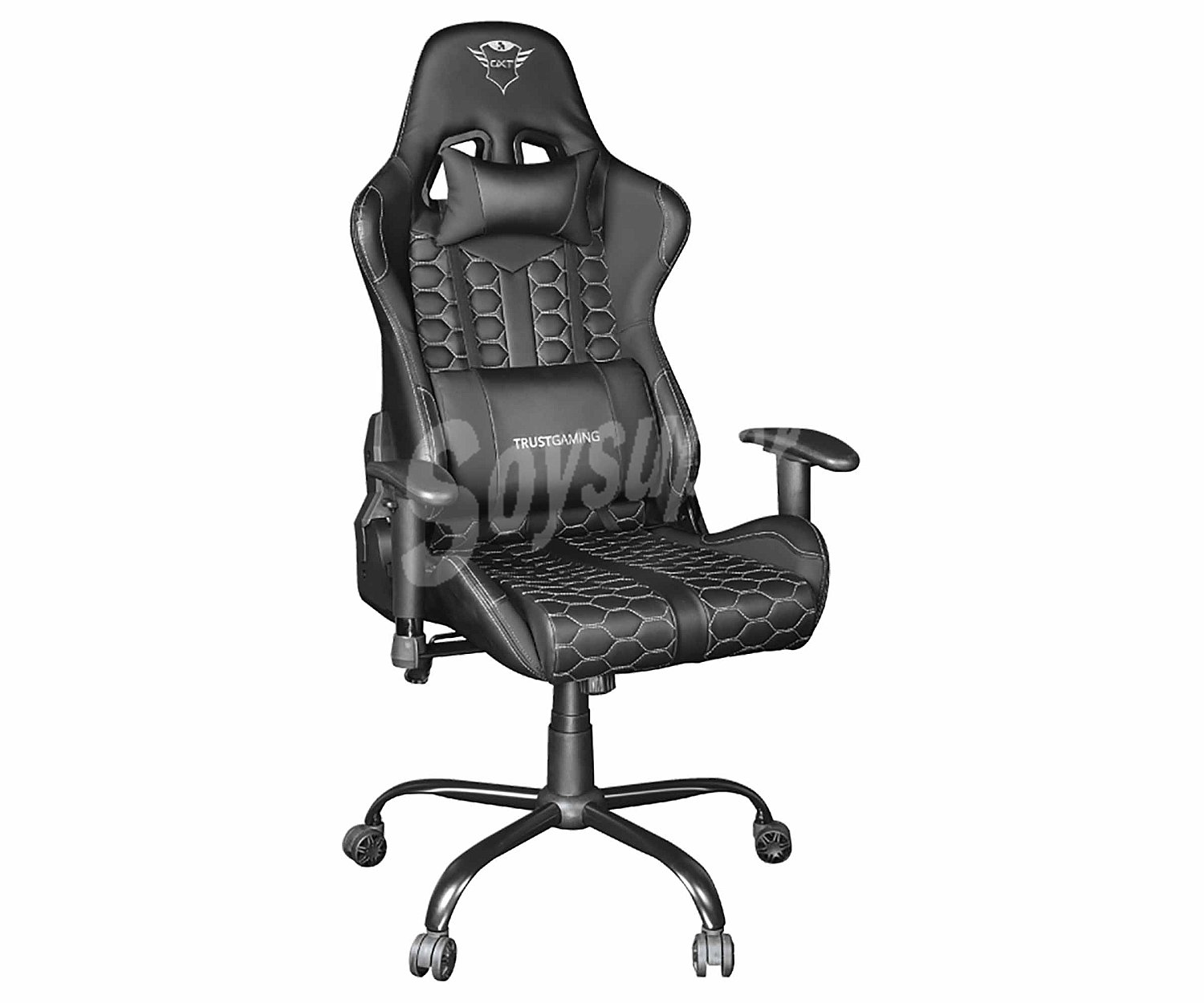 Silla gaming negra, almohadilla lumbar, reclinable, regulación de altura GXT 708 Resto