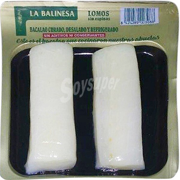 Lomos de bacalao desalado