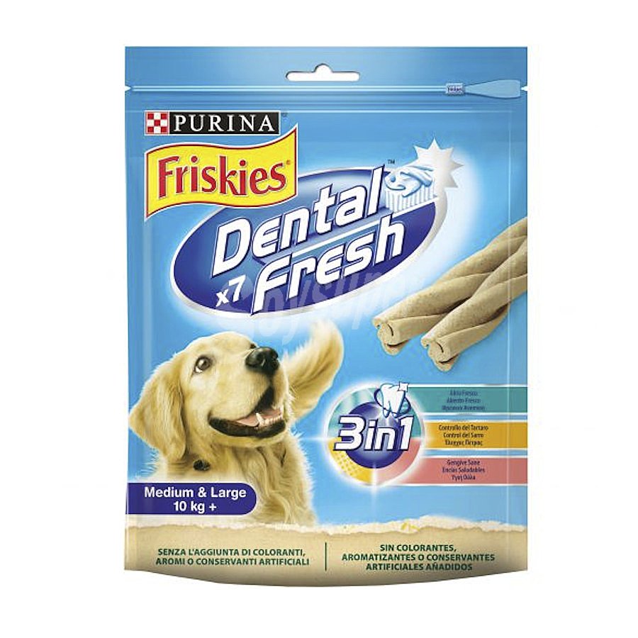 Sticks de higiene dental para perros de razas medias y grandes +10 kg