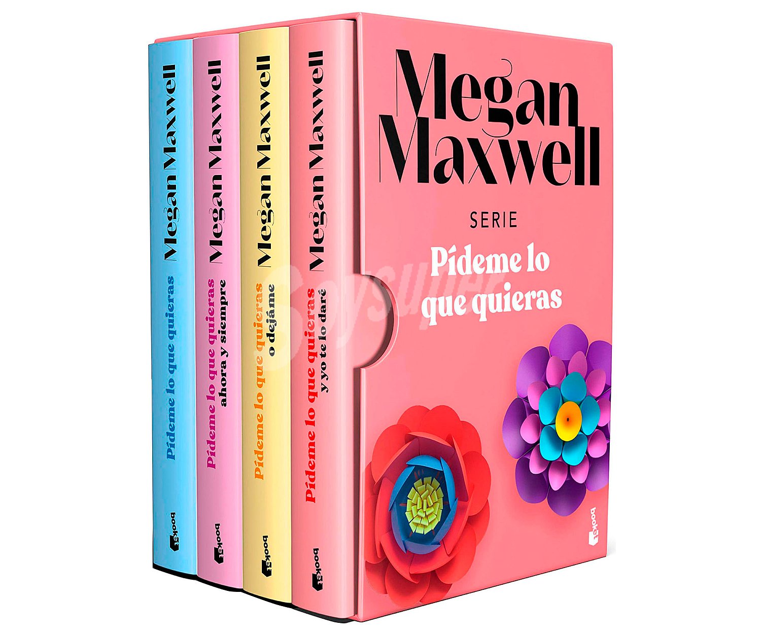 Estuche Pídeme lo que quieras, megan maswell. Género: romántica. Editorial Booket.