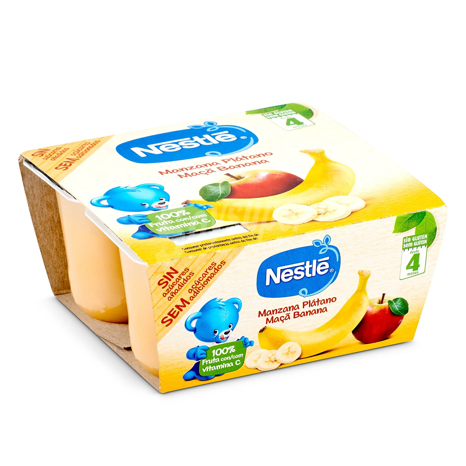 Tarrinas de manzana y plátano, a partir de 4 meses nestlé