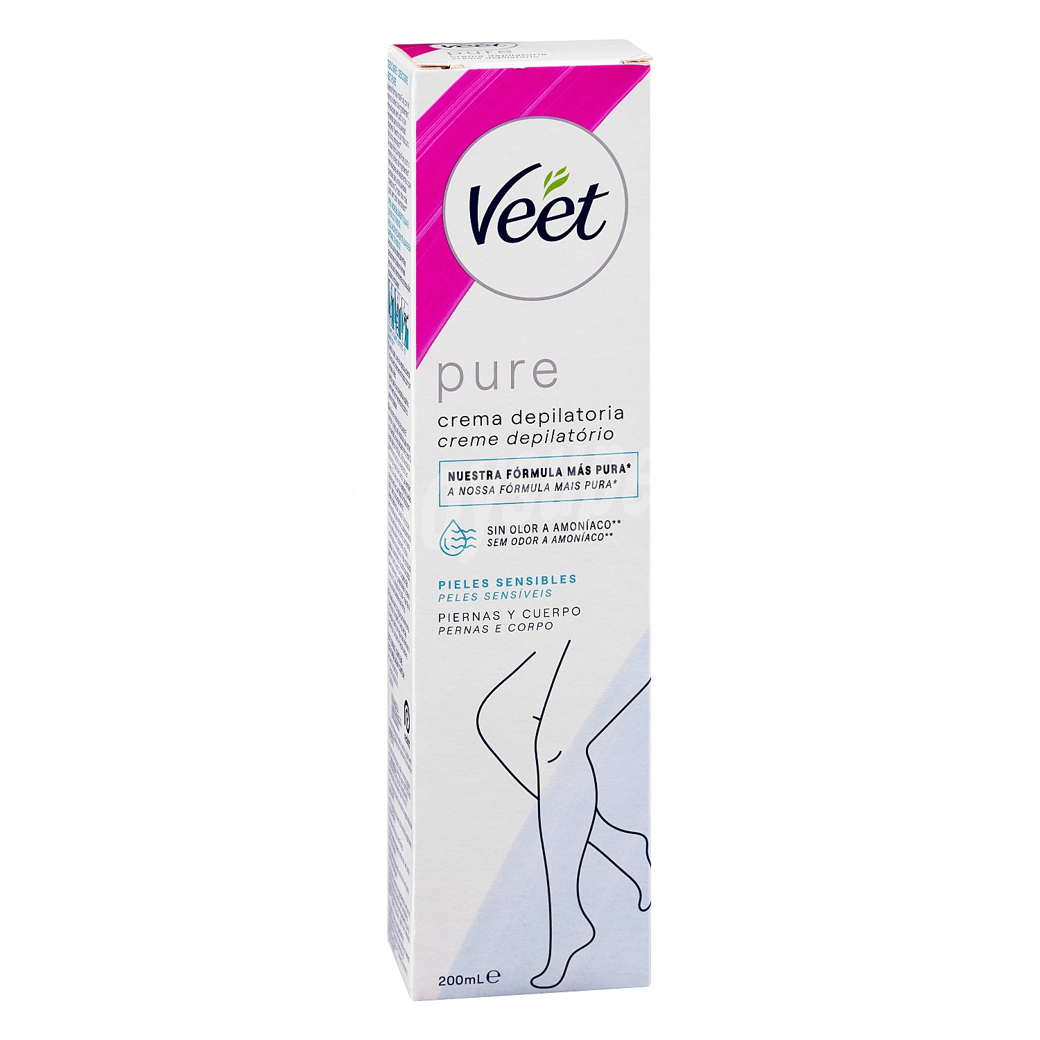 Crema depilatoria de piernas y cuerpo, para pieles sensibles veet Minima