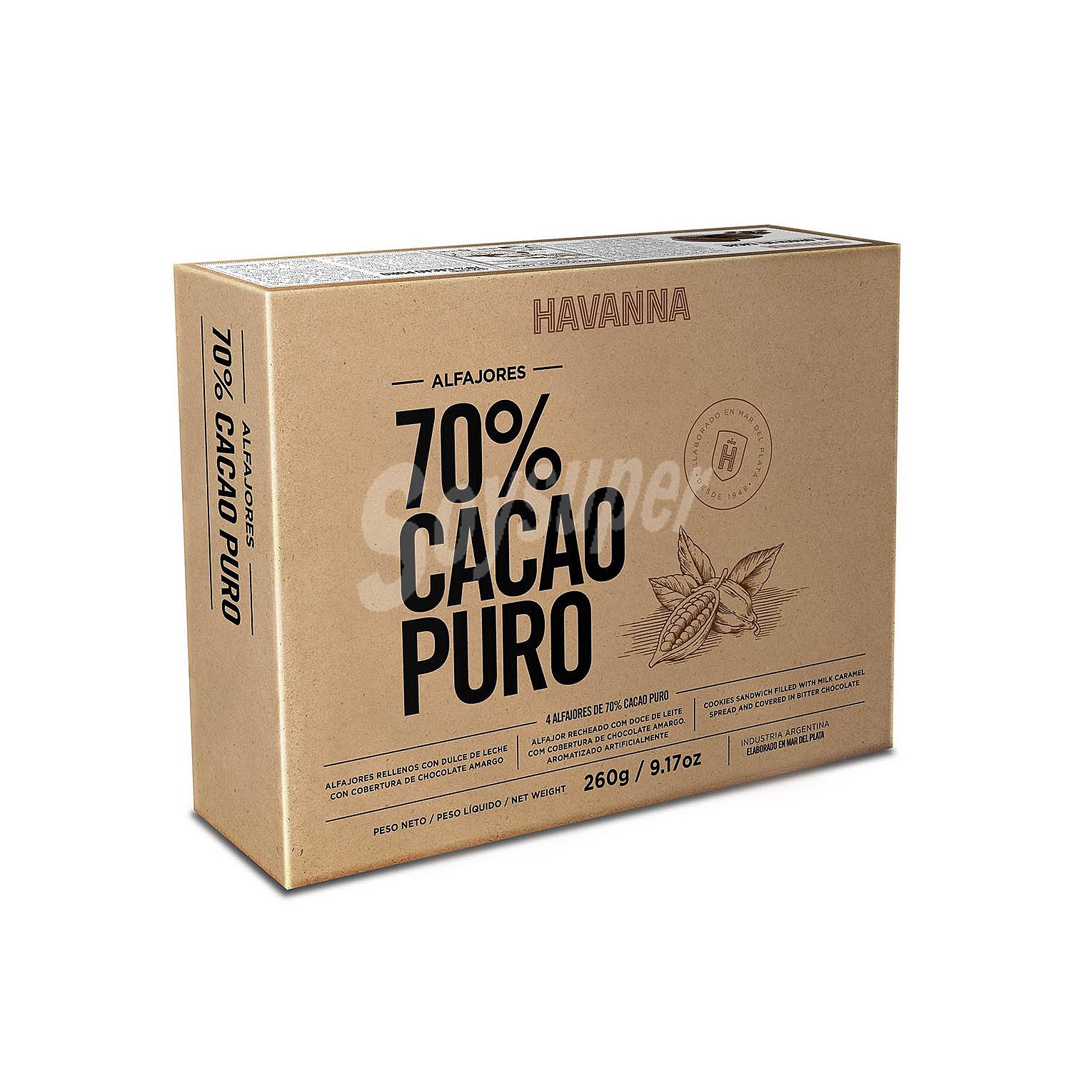 Alfajor 70% cacao puro Havanna