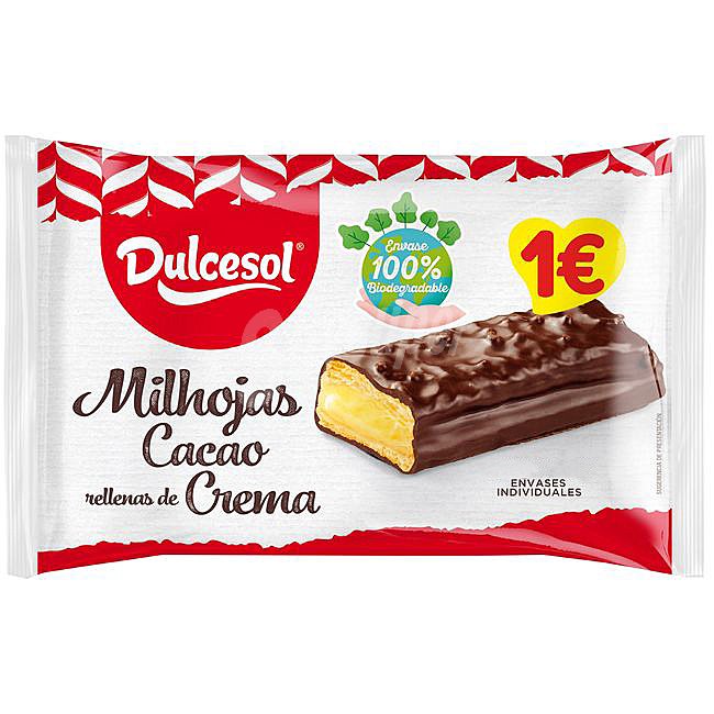 Milhojas de cacao