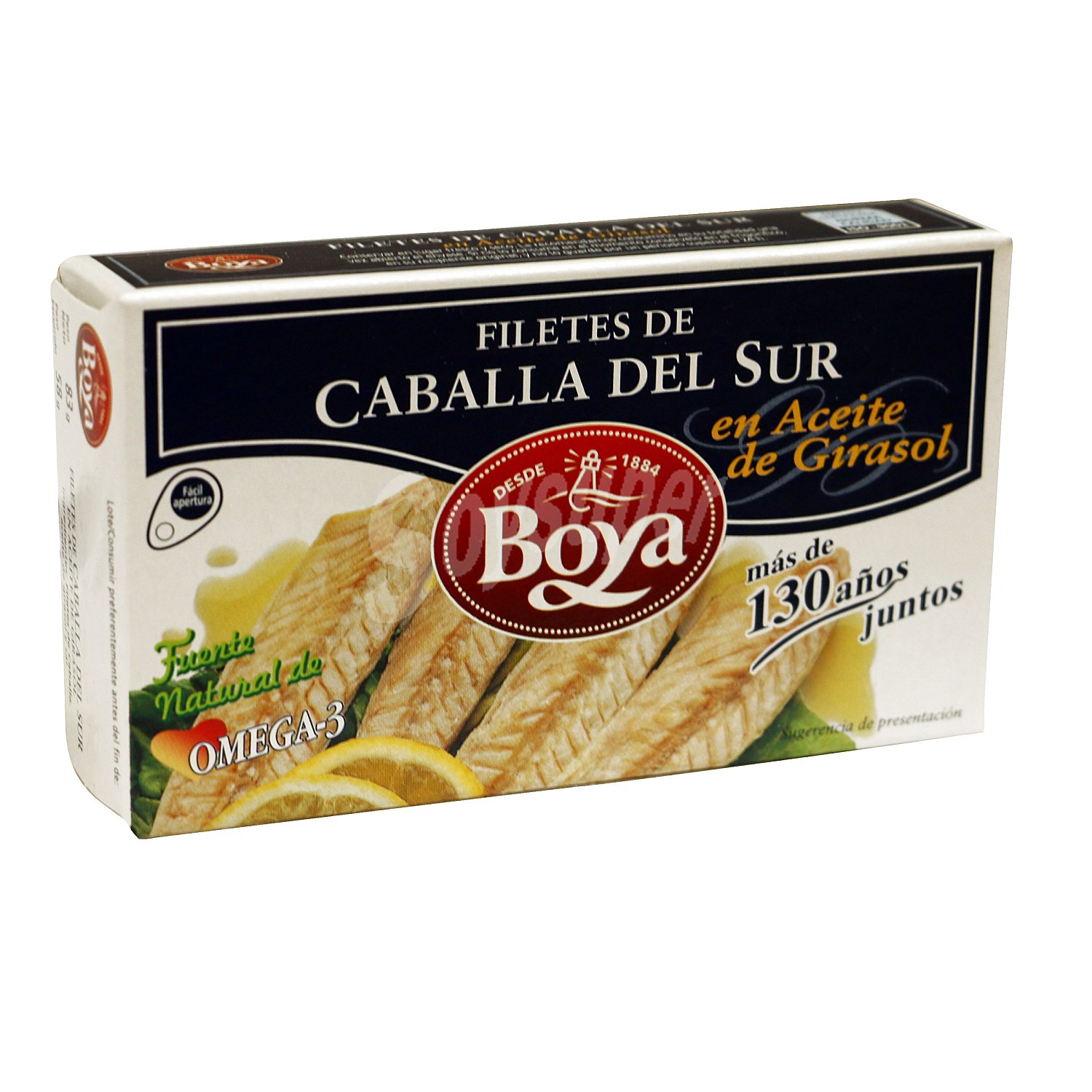 Filetes de caballa en aceite vegetal lata 58 gr