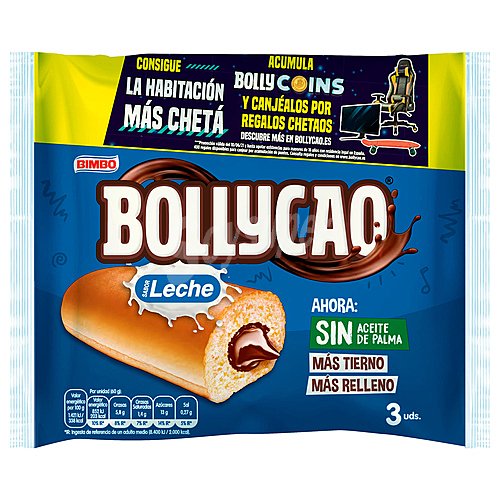 Bollycao Bollos rellenos sabor leche bollycao