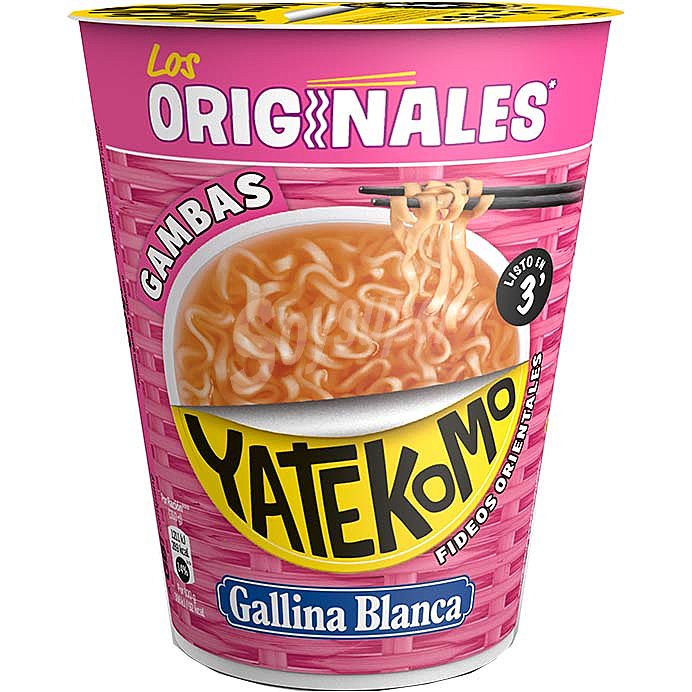 Fideos Orientales con sabor a gambas yatekomo