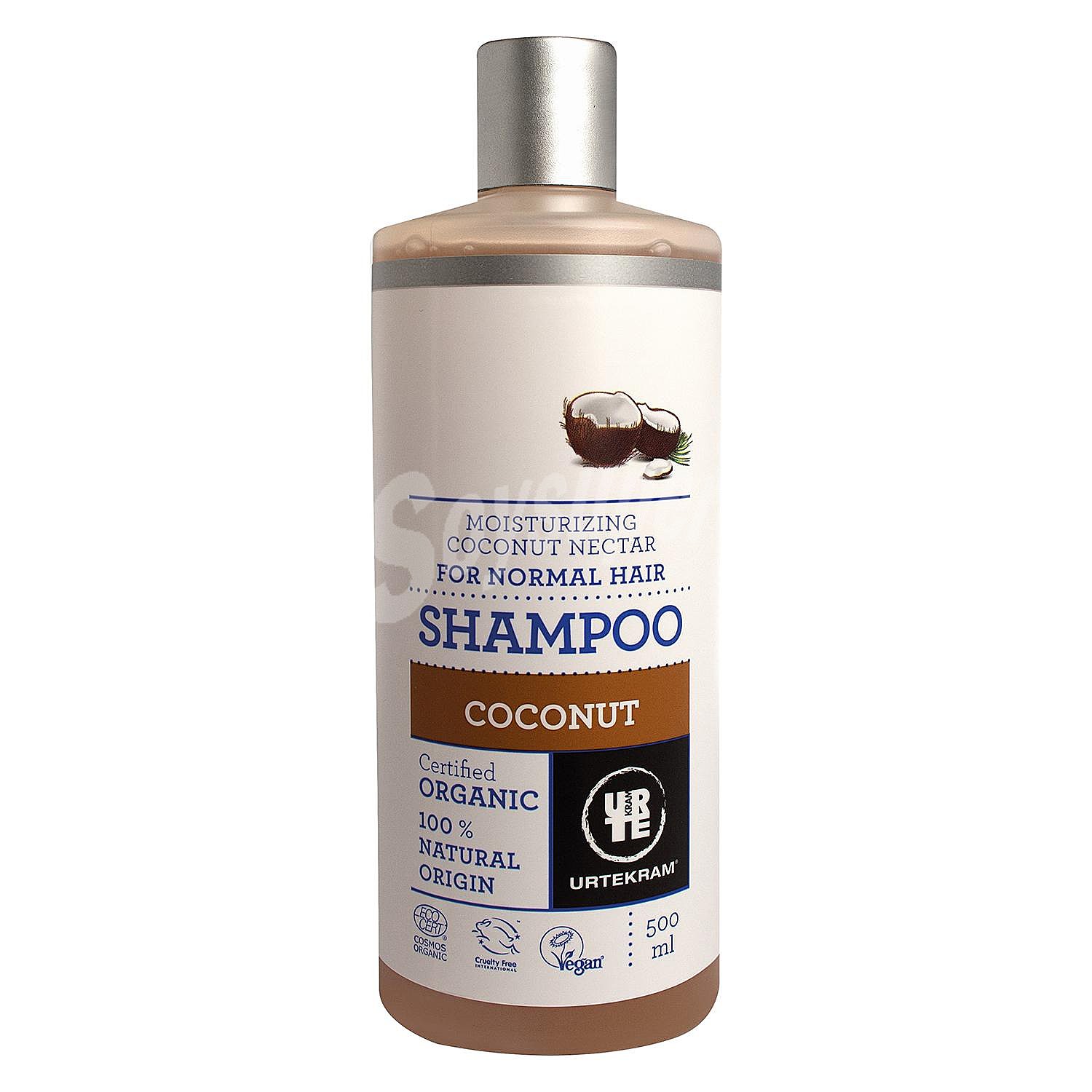 Champú de coco para cabello normal ecológico Urtekram