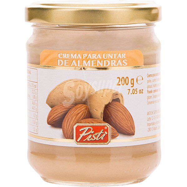 Crema para untar de almendras sin aceite de palma