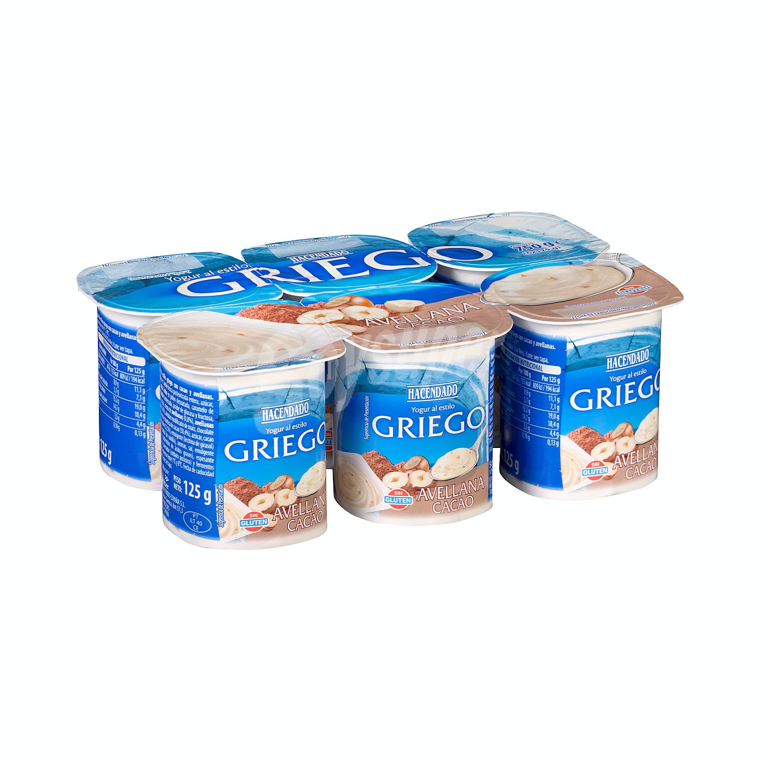 Yogur griego avellana cacao con trocitos de avellana