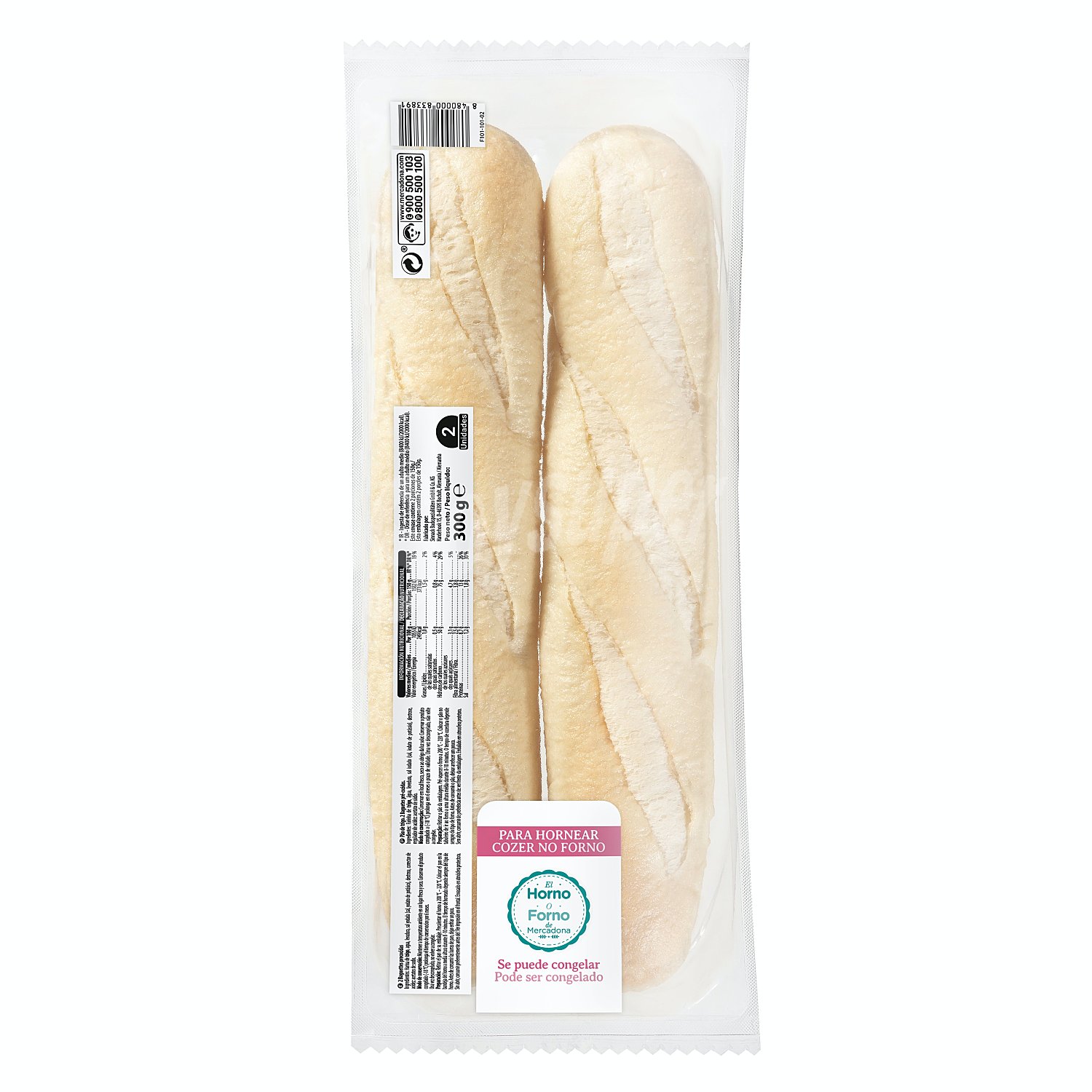 2 Baguettes para hornear