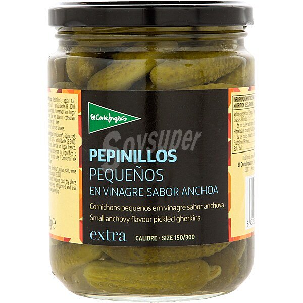 pepinillos pequeños en vinagre sabor anchoa