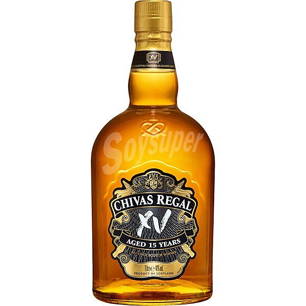 Whisky blended mezclado, envejecido (15 años) y embotellado en Escocia XV