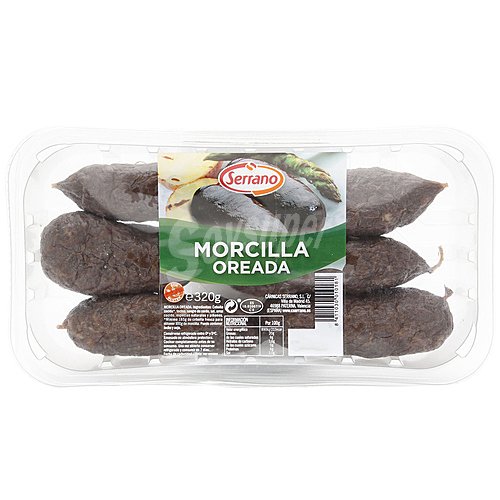 Morcilla oreada de primera, elaborada sin gluten serrano