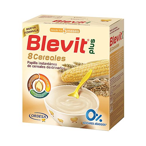 Blevit Papilla instantánea de 8 cereales dextrinados, para bebés a partir de 5 meses blevit Plus