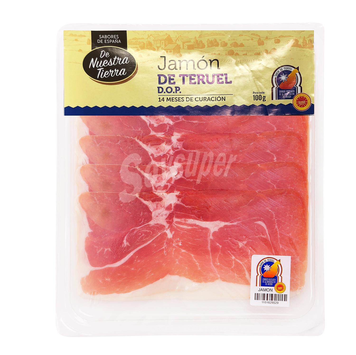 Jamón Curado Gran Reserva D.O.P Teruel en lonchas De Nuestra Tierra