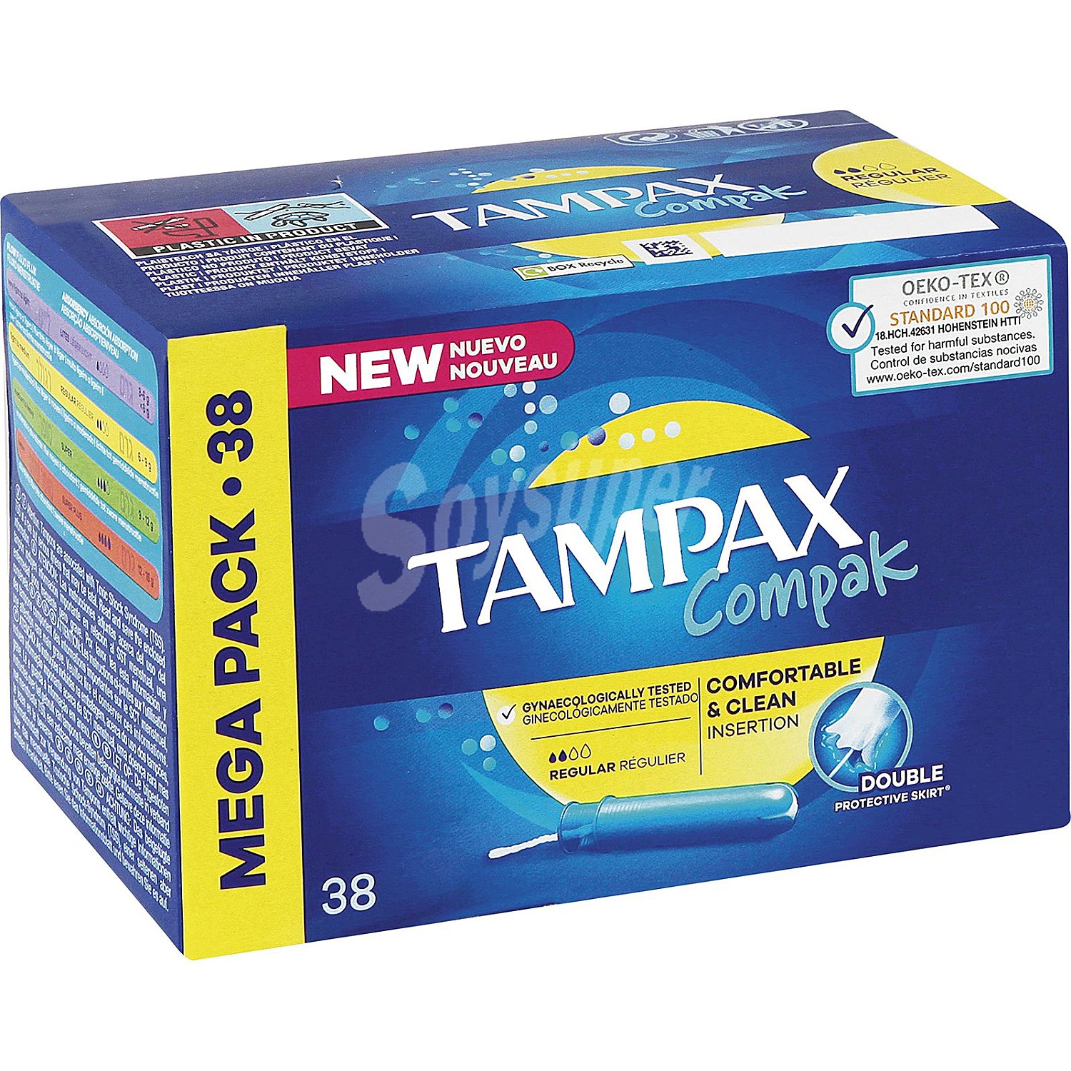 Compak tampones con aplicador regular