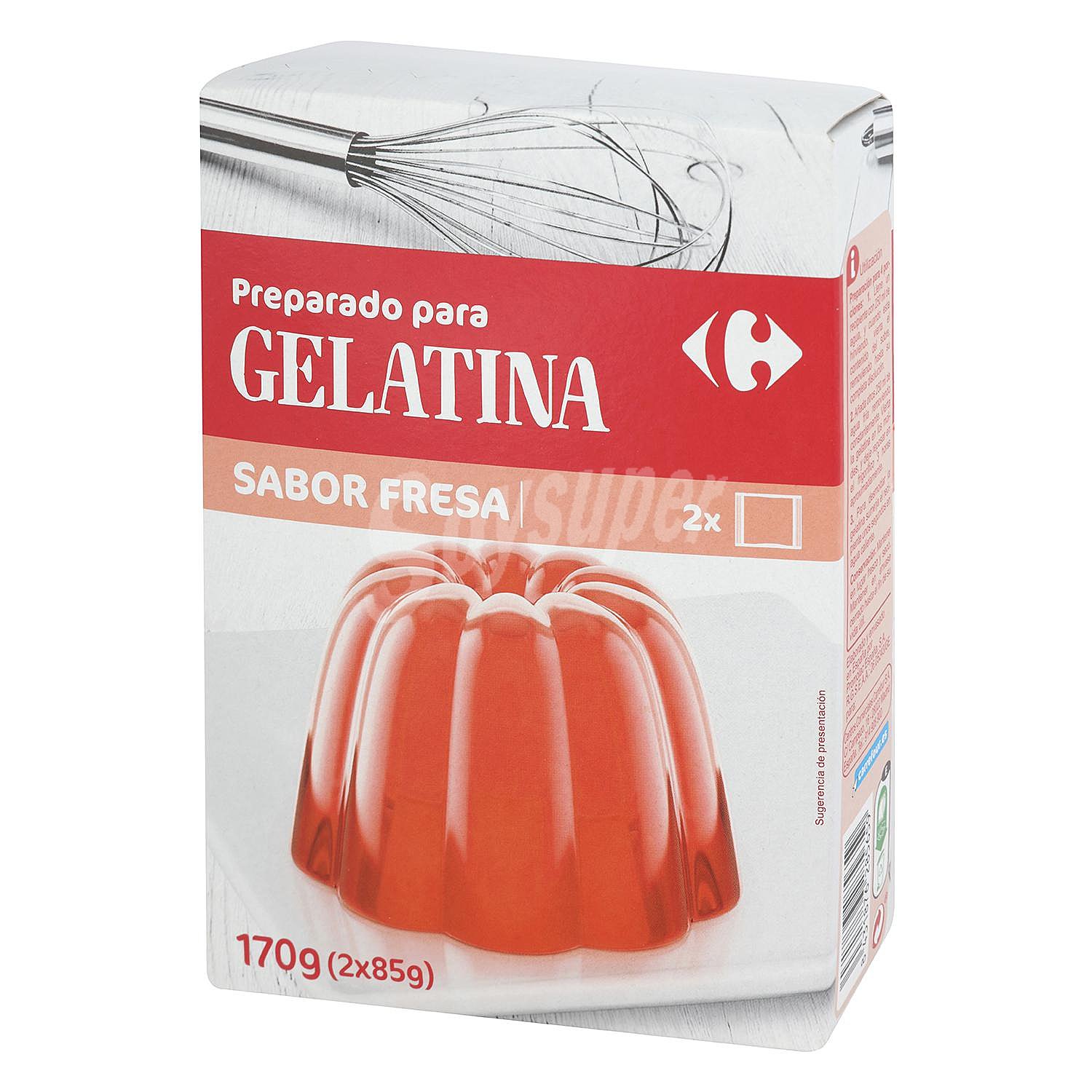 Preparado para gelatina sabor fresa