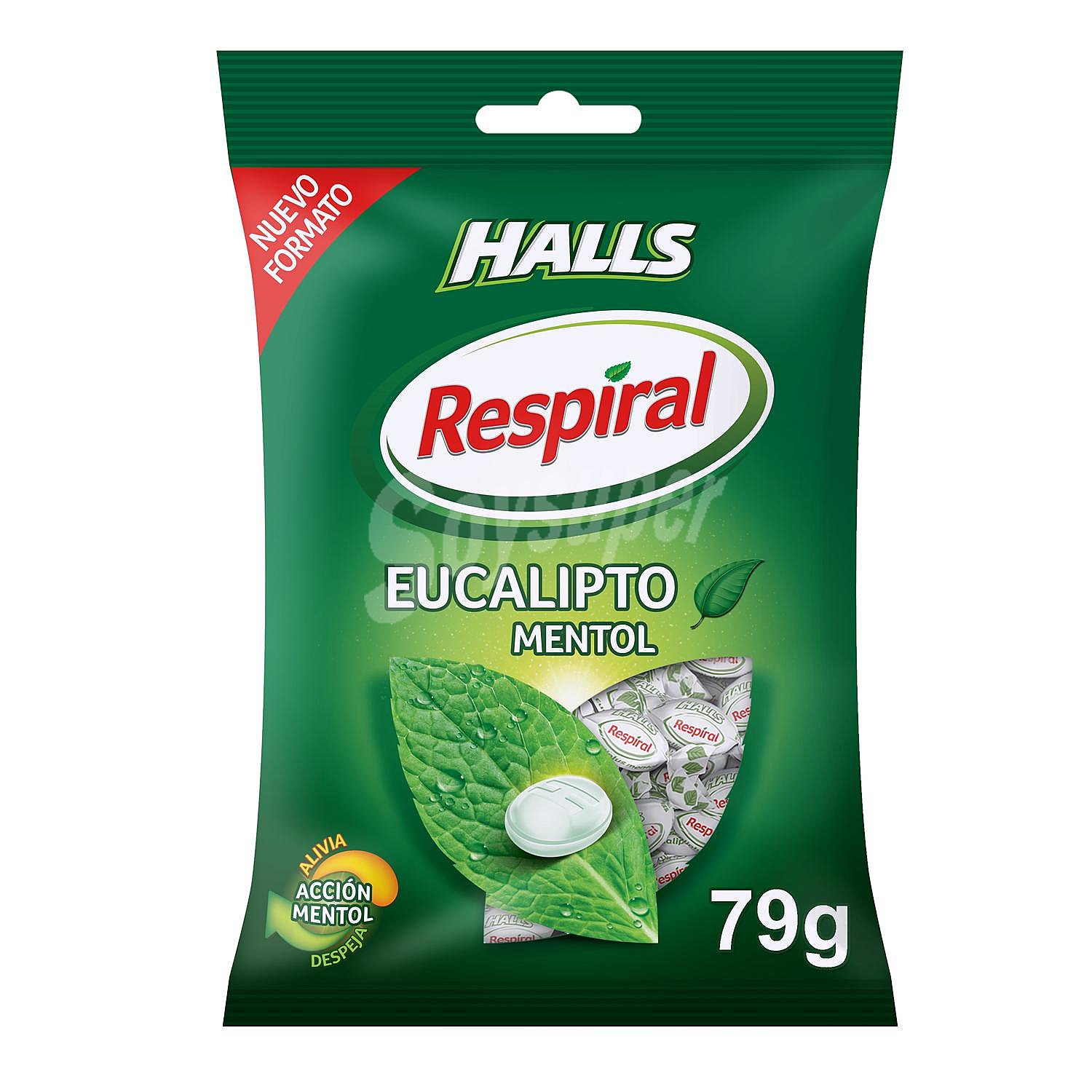 Caramelos de eucalipto Halls Respiral