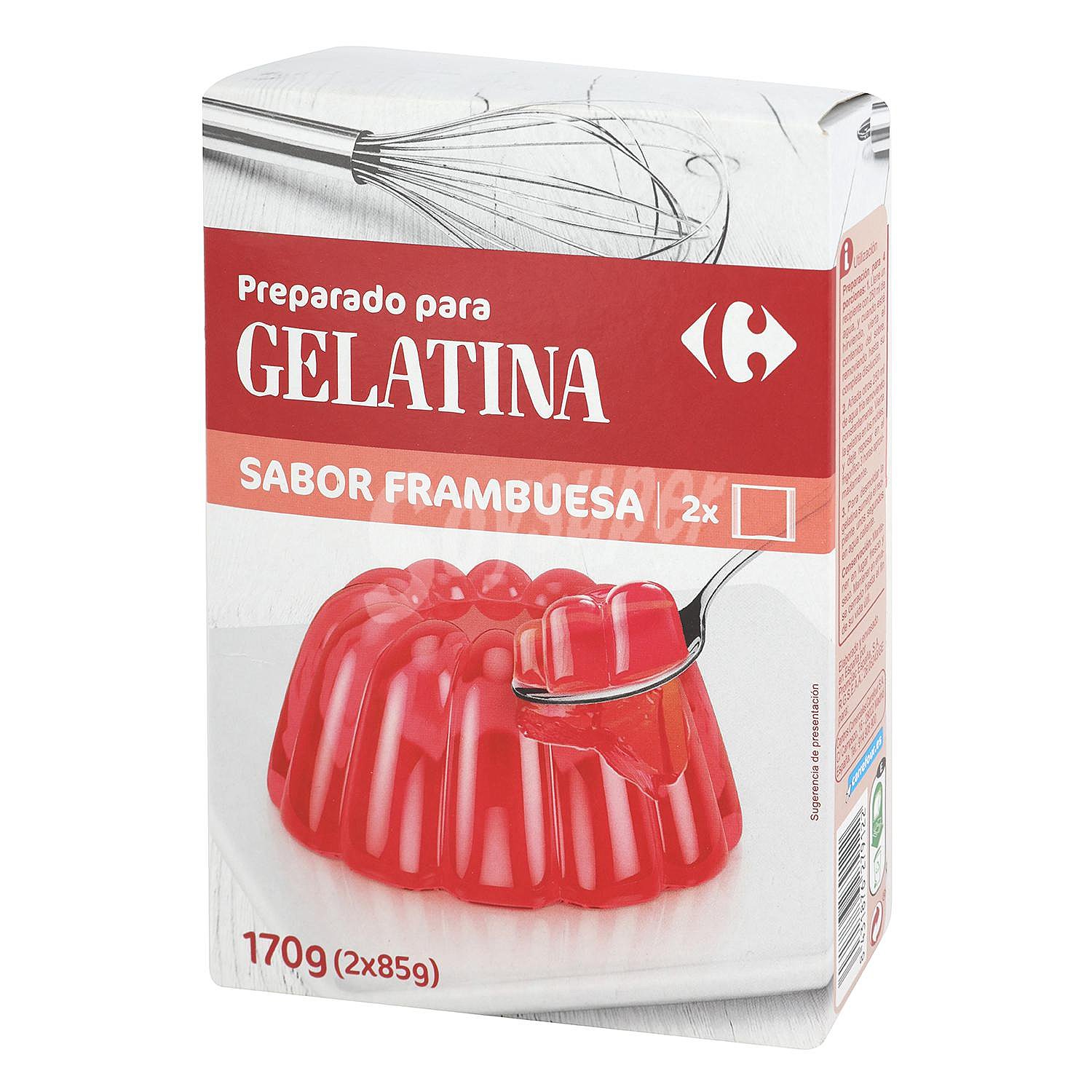 Preparado para gelatina sabor frambuesa