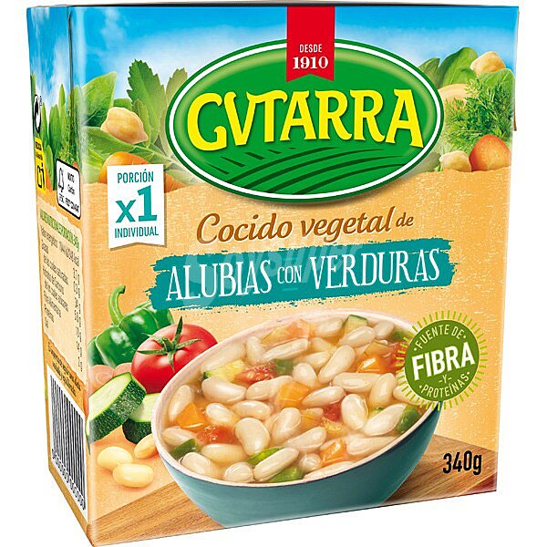 Cocido Vegetal de alubia blanca con verduras