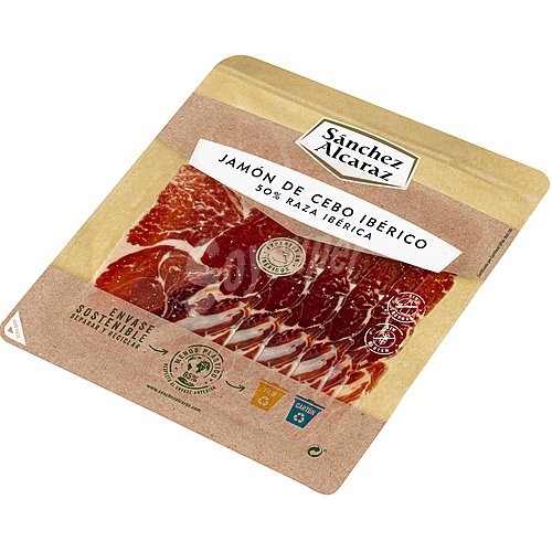 Sánchez alcaraz Jamón de cebo ibérico (50% raza ibérica), cortado en lonchas alcaraz