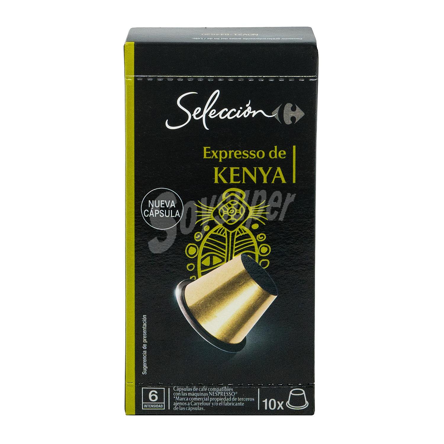 Café espresso de Kenya en cápsulas compatible con Nespresso