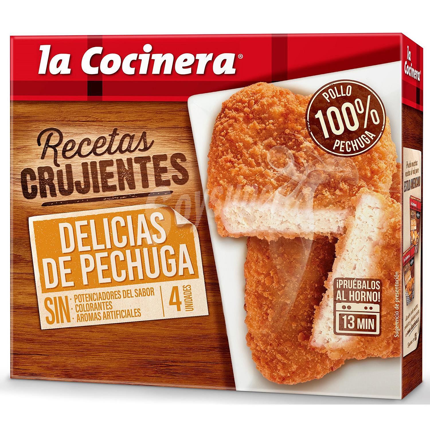 Pechugas de pollo empanadas, prefritas y ultracongeladas recetas crujientes